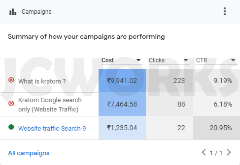 Kratom — Google Ads Campaign 5